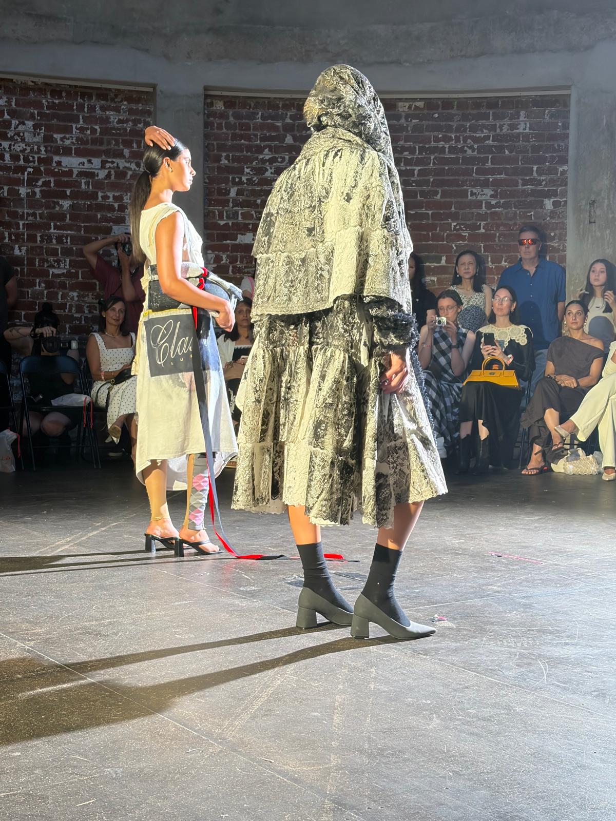 RMIT led an upcycling project from unwearable clothing collected during the pilot which appeared on the runway at Melbourne Fashion Week.